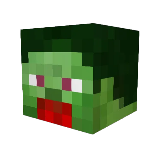 patela Minecraft avatar head, 3D render