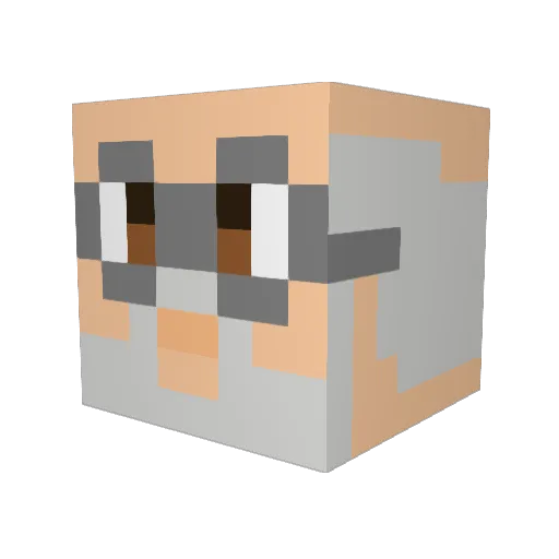 paticienielubi Minecraft avatar head, 3D render