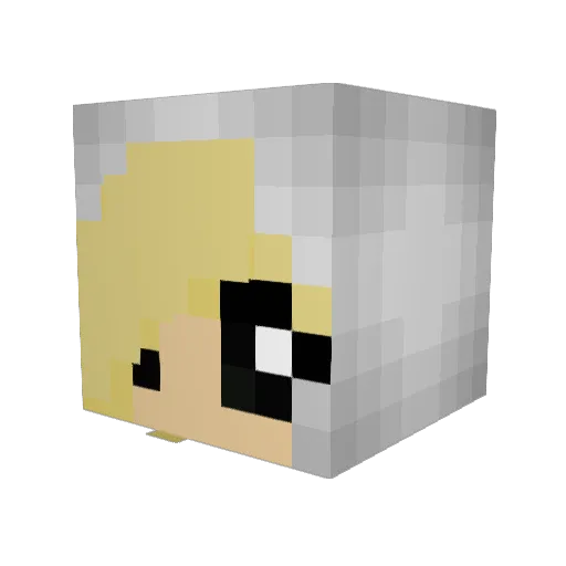 patinocat Minecraft avatar head, 3D render