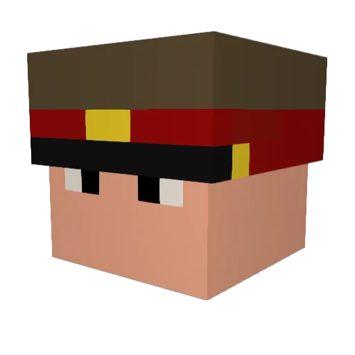 patmaister2 Minecraft avatar head, 3D render