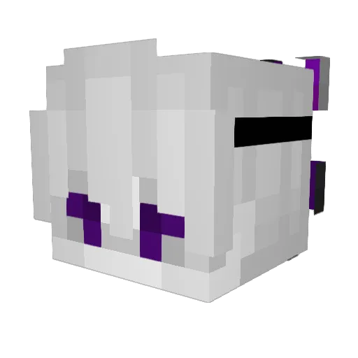 pato_black Minecraft avatar head, 3D render
