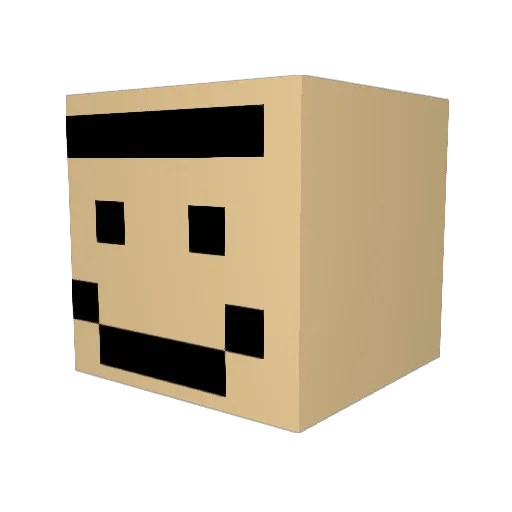 patock432 Minecraft avatar head, 3D render