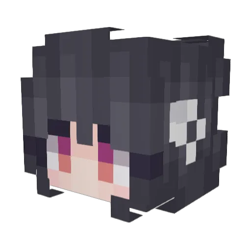 patocura Minecraft avatar head, 3D render