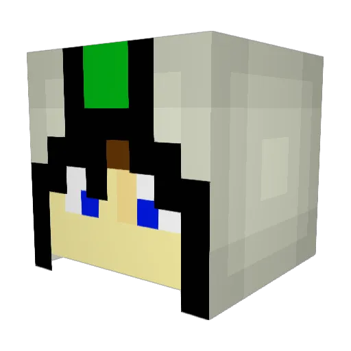 patpat346 Minecraft avatar head, 3D render