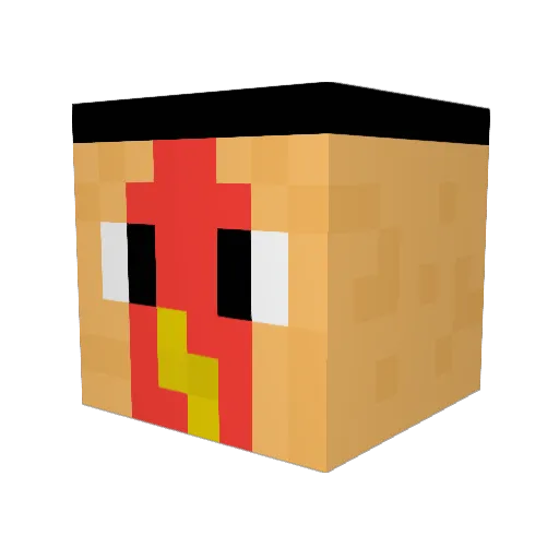 patpat69420 Minecraft avatar head, 3D render