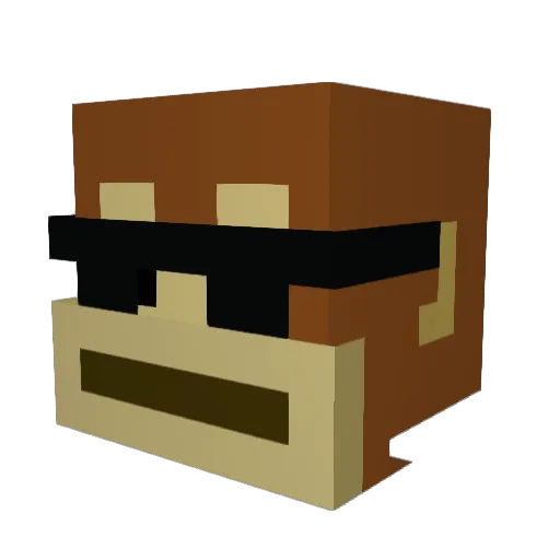 patpflager Minecraft avatar head, 3D render