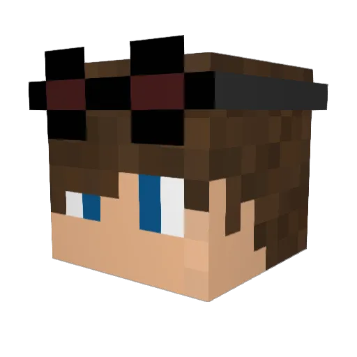 patreid Minecraft avatar head, 3D render