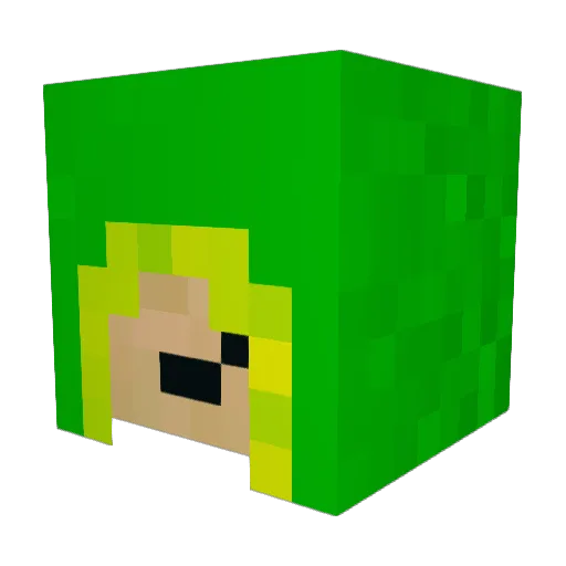 patriciaisley Minecraft avatar head, 3D render