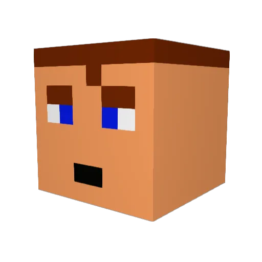 patrick2001 Minecraft avatar head, 3D render