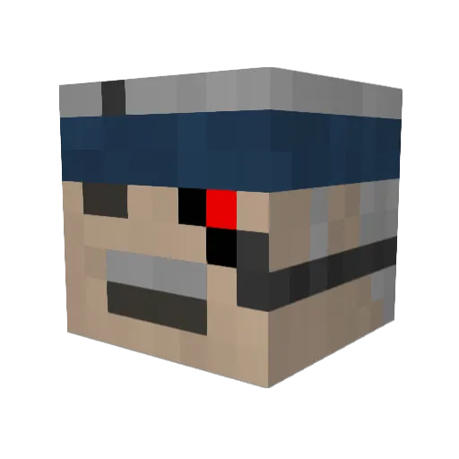 patrickb87 Minecraft avatar head, 3D render