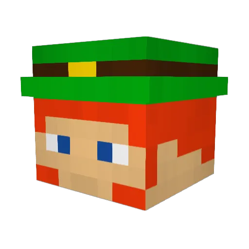 patrickwynne Minecraft avatar head, 3D render