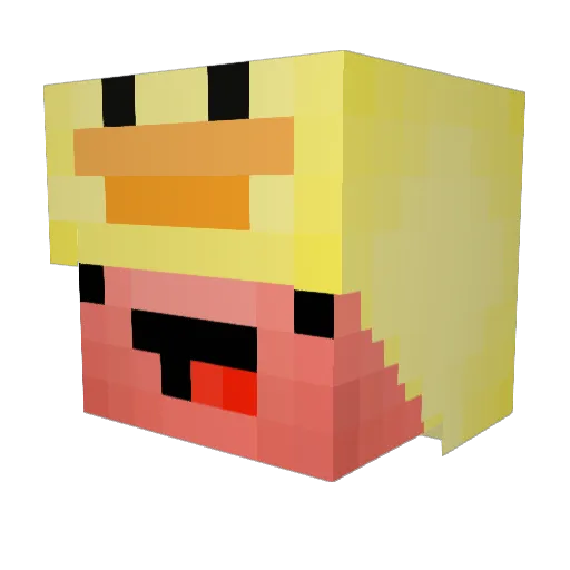 patrickylin Minecraft avatar head, 3D render
