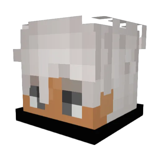 patrikzu Minecraft avatar head, 3D render