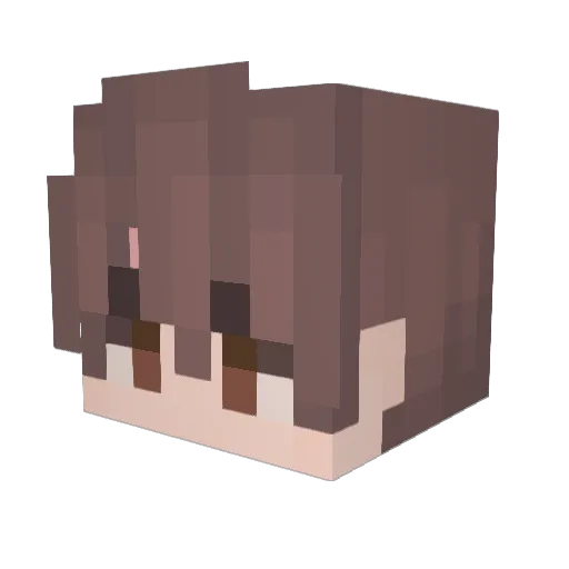 pattycw Minecraft avatar head, 3D render