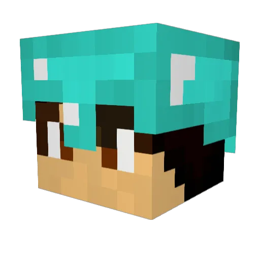 paublacky Minecraft avatar head, 3D render
