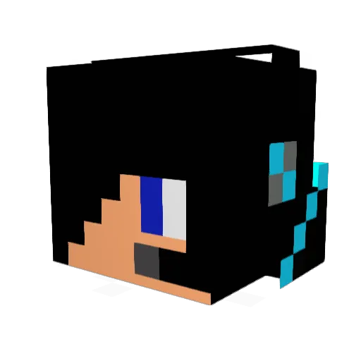 paul154321 Minecraft avatar head, 3D render