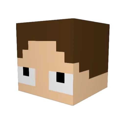 paulPBT Minecraft avatar head, 3D render