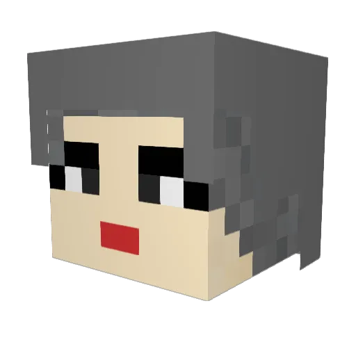 paul_io Minecraft avatar head, 3D render