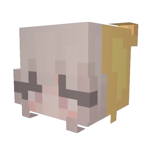 paula_26 Minecraft avatar head, 3D render