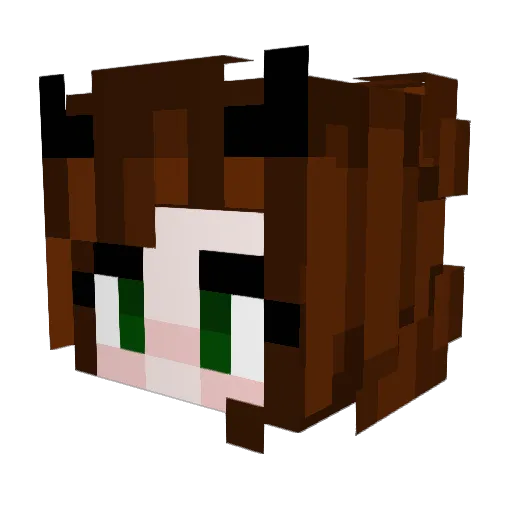 paulafrw Minecraft avatar head, 3D render