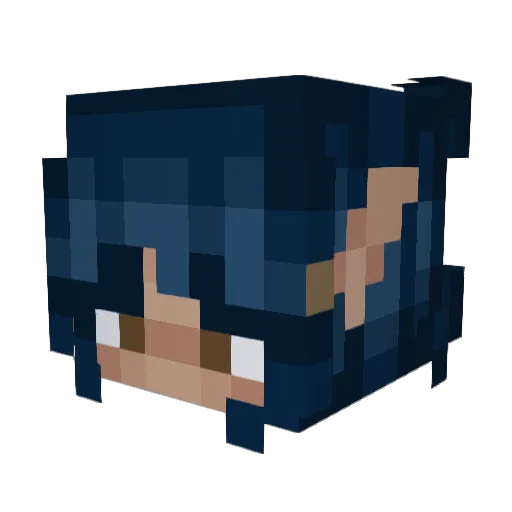paulapeedherself Minecraft avatar head, 3D render
