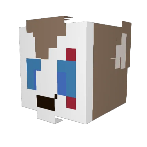 paulicek Minecraft avatar head, 3D render
