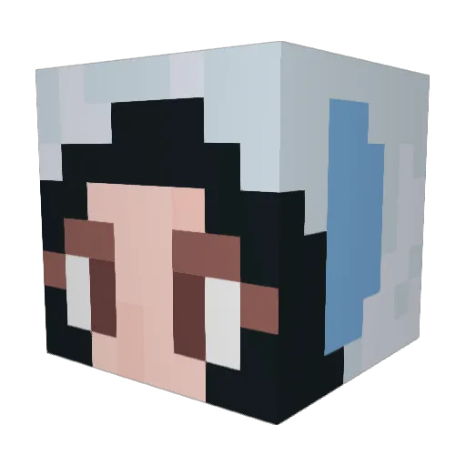 paulinh2o Minecraft avatar head, 3D render