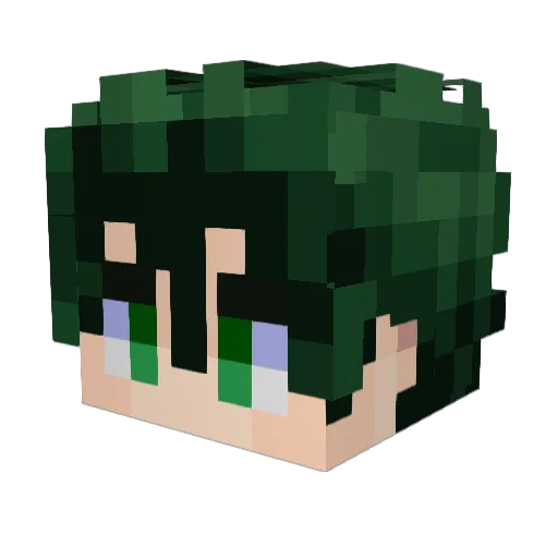 paulinhuu Minecraft avatar head, 3D render