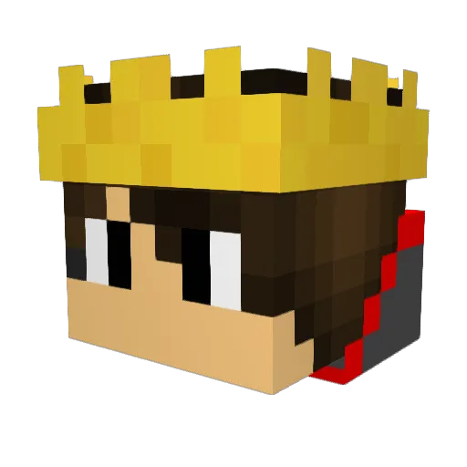 paullplays Minecraft avatar head, 3D render