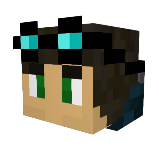 paulmp5CZ Minecraft avatar head, 3D render
