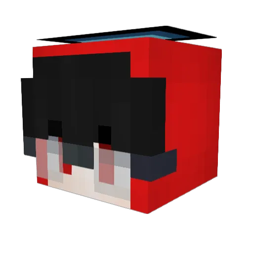 paulooww Minecraft avatar head, 3D render