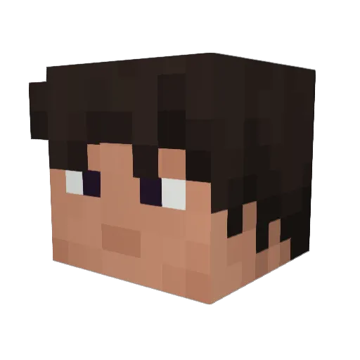 paulothelost Minecraft avatar head, 3D render
