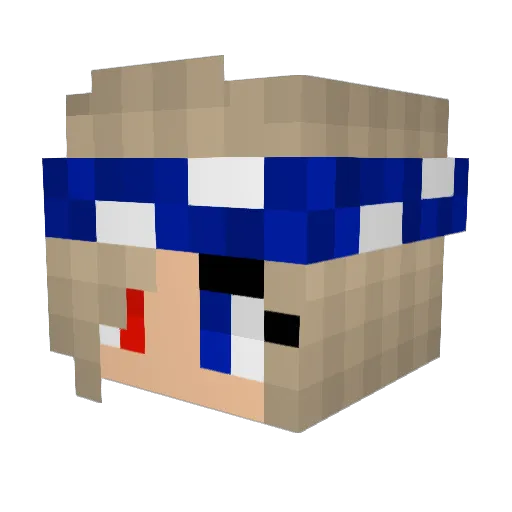 paulquit_ Minecraft avatar head, 3D render