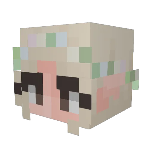 paulusj Minecraft avatar head, 3D render