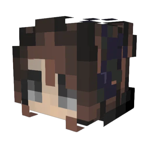 paulydearest Minecraft avatar head, 3D render