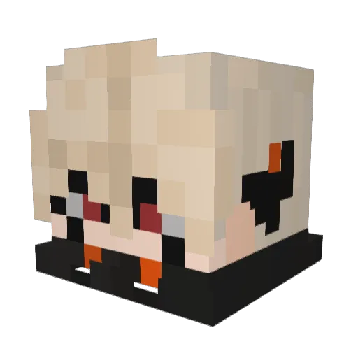paunsito Minecraft avatar head, 3D render