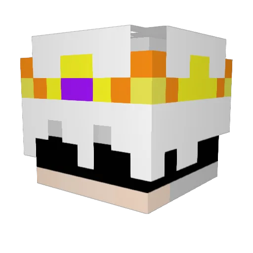 paupuma Minecraft avatar head, 3D render