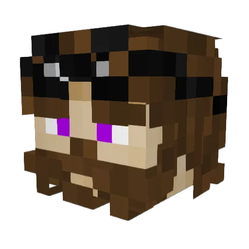 pave_k Minecraft avatar head, 3D render