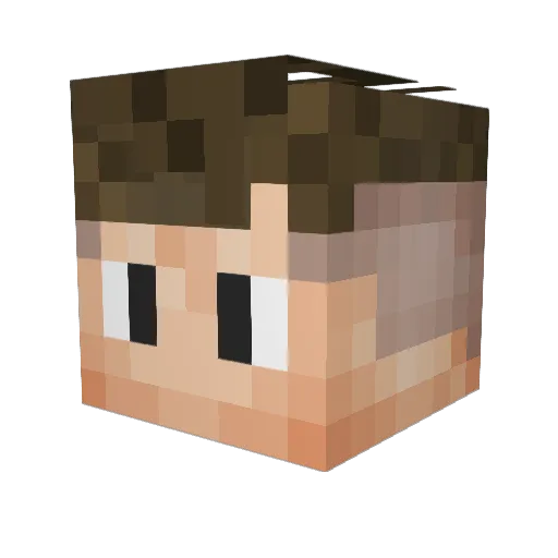 paveka Minecraft avatar head, 3D render