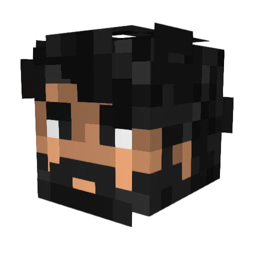pavlovich_04 Minecraft avatar head, 3D render
