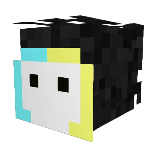 pavoy Minecraft avatar head, 3D render