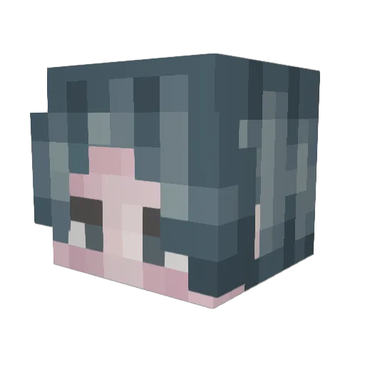 pawaah Minecraft avatar head, 3D render