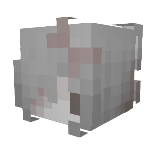 pawchiko Minecraft avatar head, 3D render