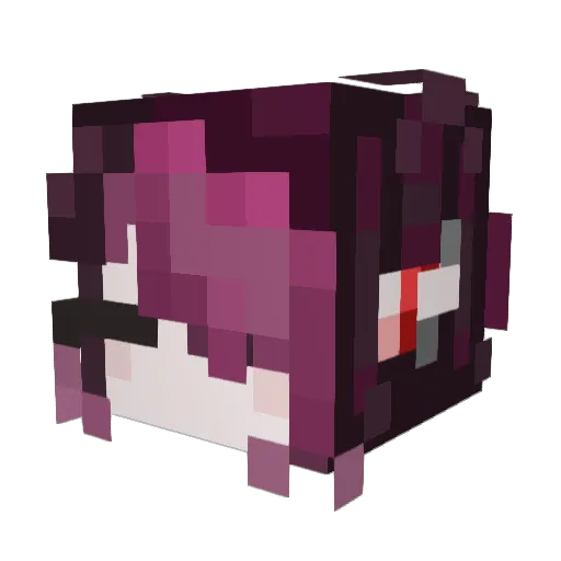 pawedfox Minecraft avatar head, 3D render