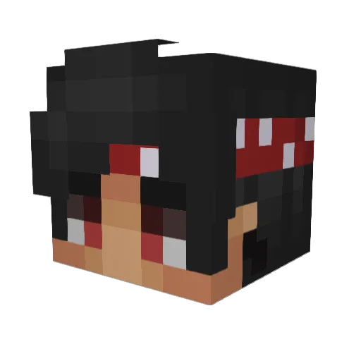 pawfoolish Minecraft avatar head, 3D render