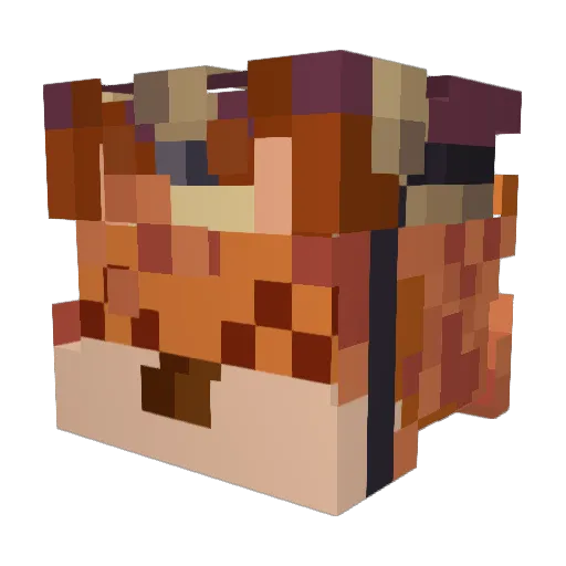 pawfreak1979 Minecraft avatar head, 3D render