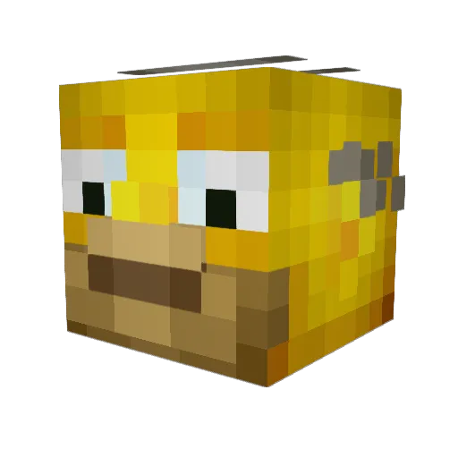 pawhoowa Minecraft avatar head, 3D render