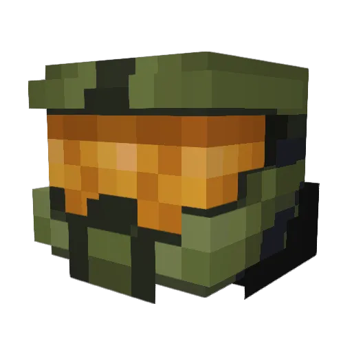 pawmm_ Minecraft avatar head, 3D render