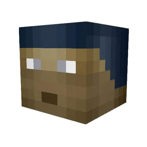 pawnsarelly Minecraft avatar head, 3D render