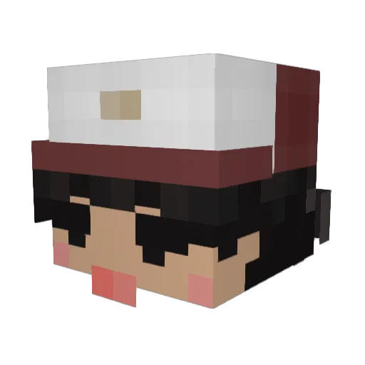 pawranoid Minecraft avatar head, 3D render